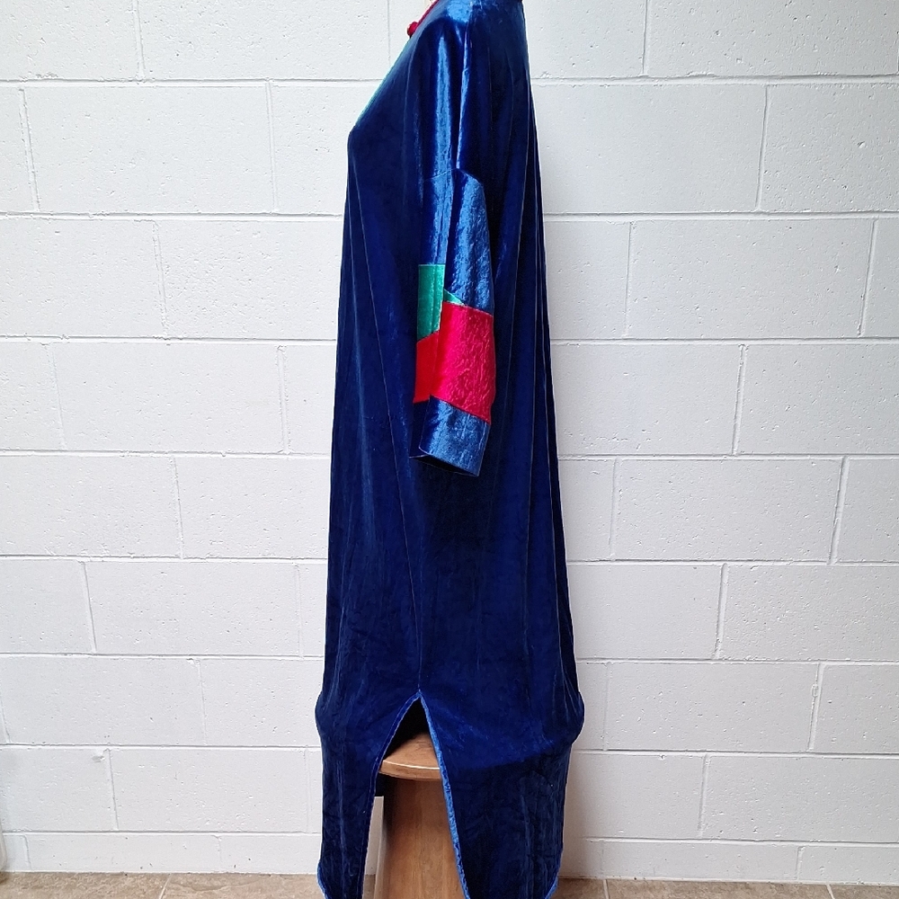 Vanity Fair Blue Button Front Robe - Picture 5 of 8